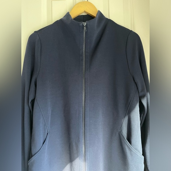 Eileen Fisher Women’s Travel Ponte Jacket, Navy Blue, Size Medium - Picture 3 of 5